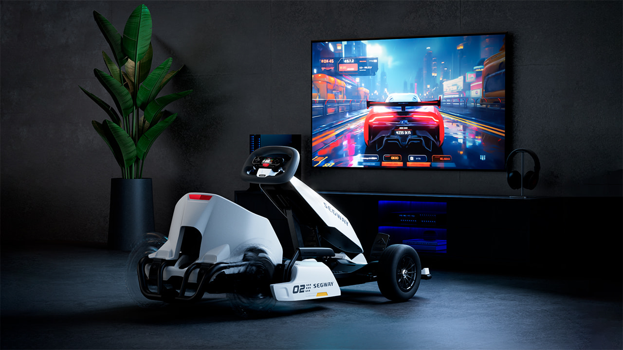 Подключайте Ninebot GoKart Kit2 к ПК или консолям и используйте его в качестве полноценного игрового манипулятора с обратной связью