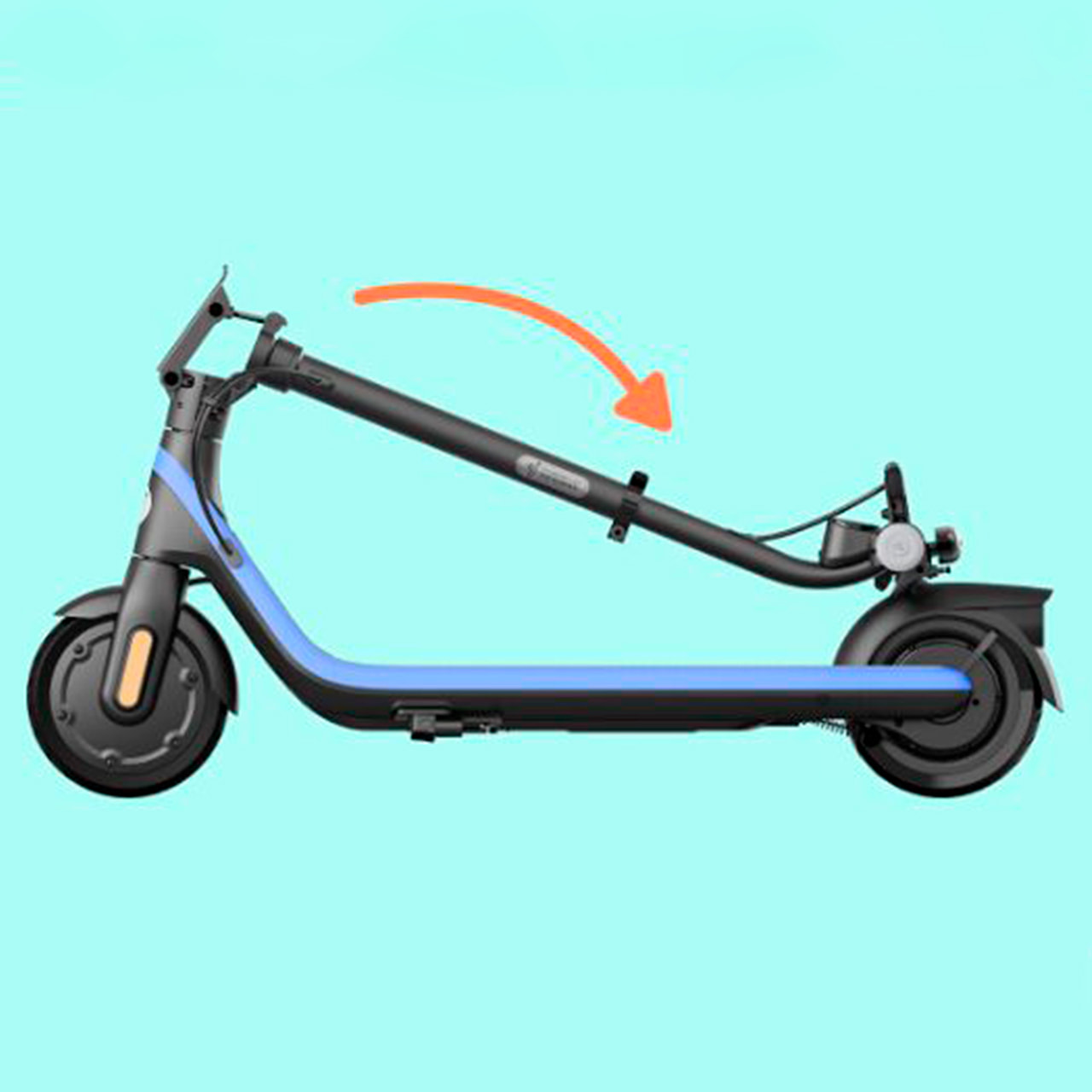 Ninebot KickScooter C2 Pro оснащён складным механизмом