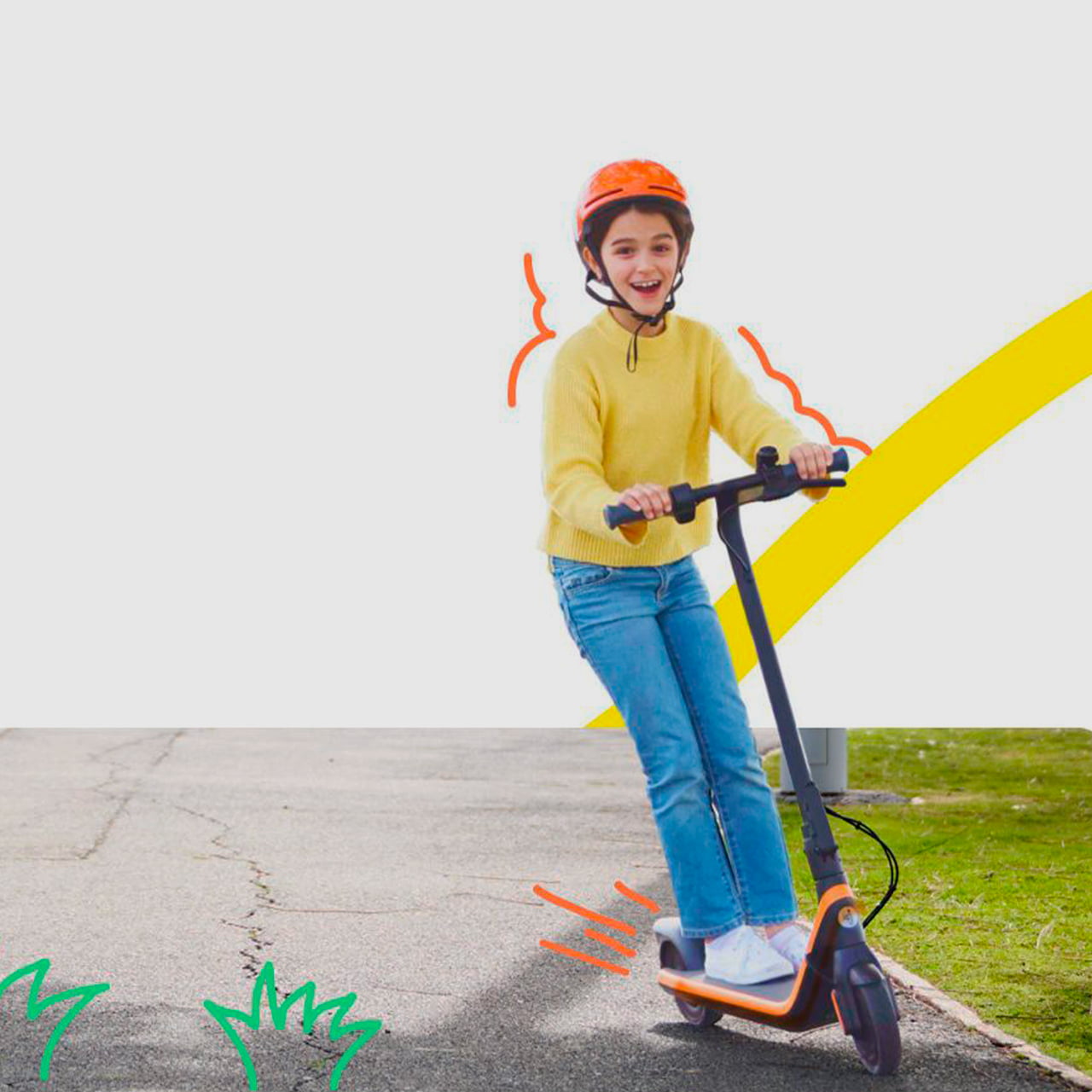 Ninebot KickScooter C2 оснащён бесщёточным мотором мощностью 130 Вт и аккумулятором ёмкостью 2500 мАч, рассчитанным на поездки до 11 километров