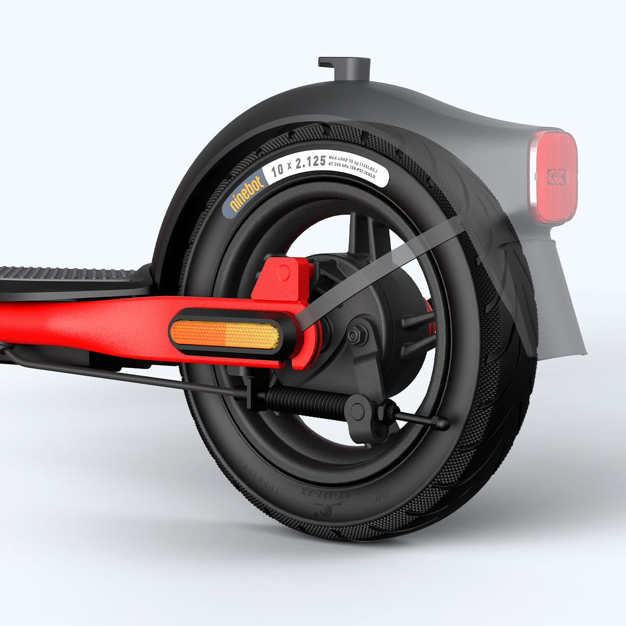 Двойная система торможения в электросамокате Ninebot KickScooter D18