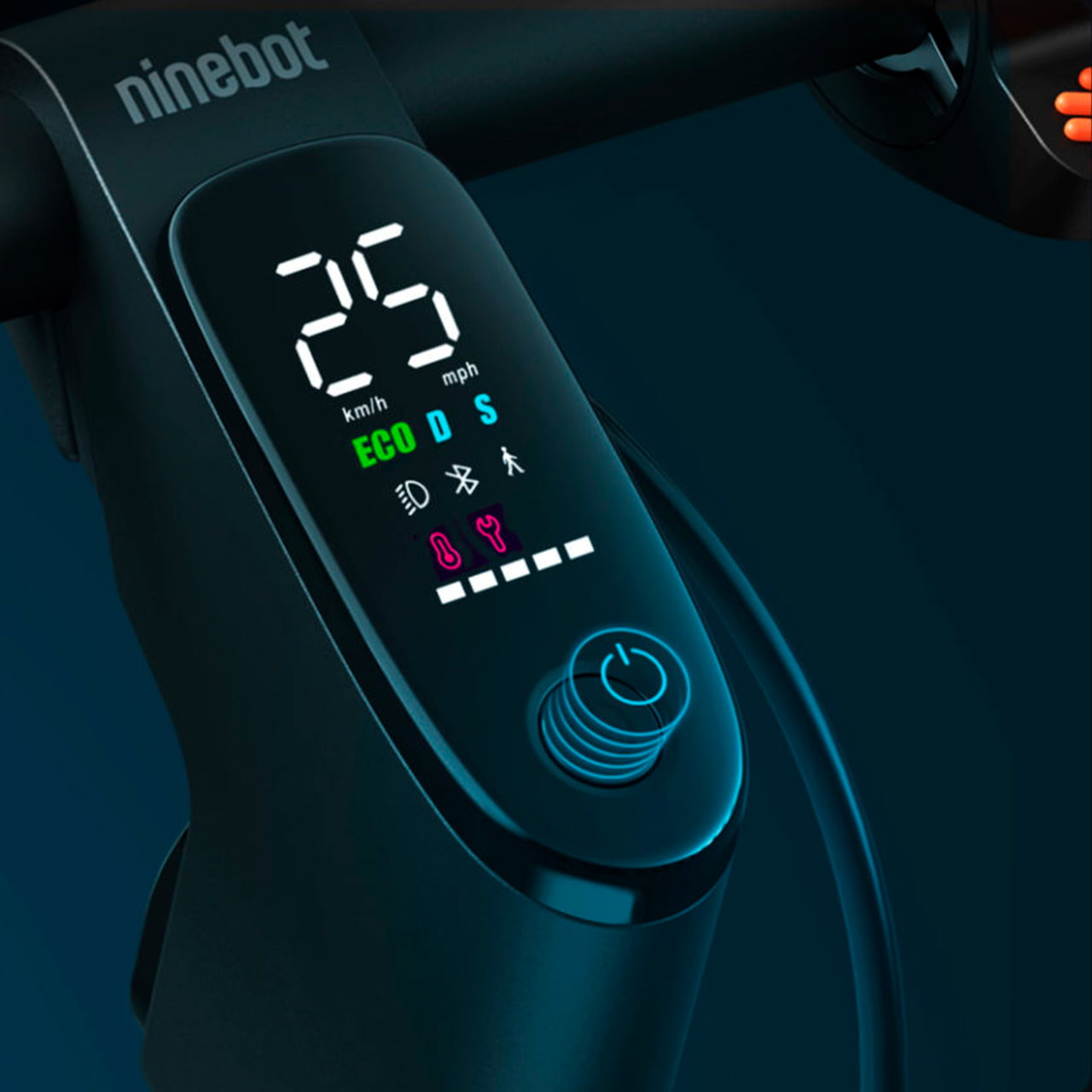Максимальная скорость электросамоката Ninebot KickScooter D18W – 25 км\ч