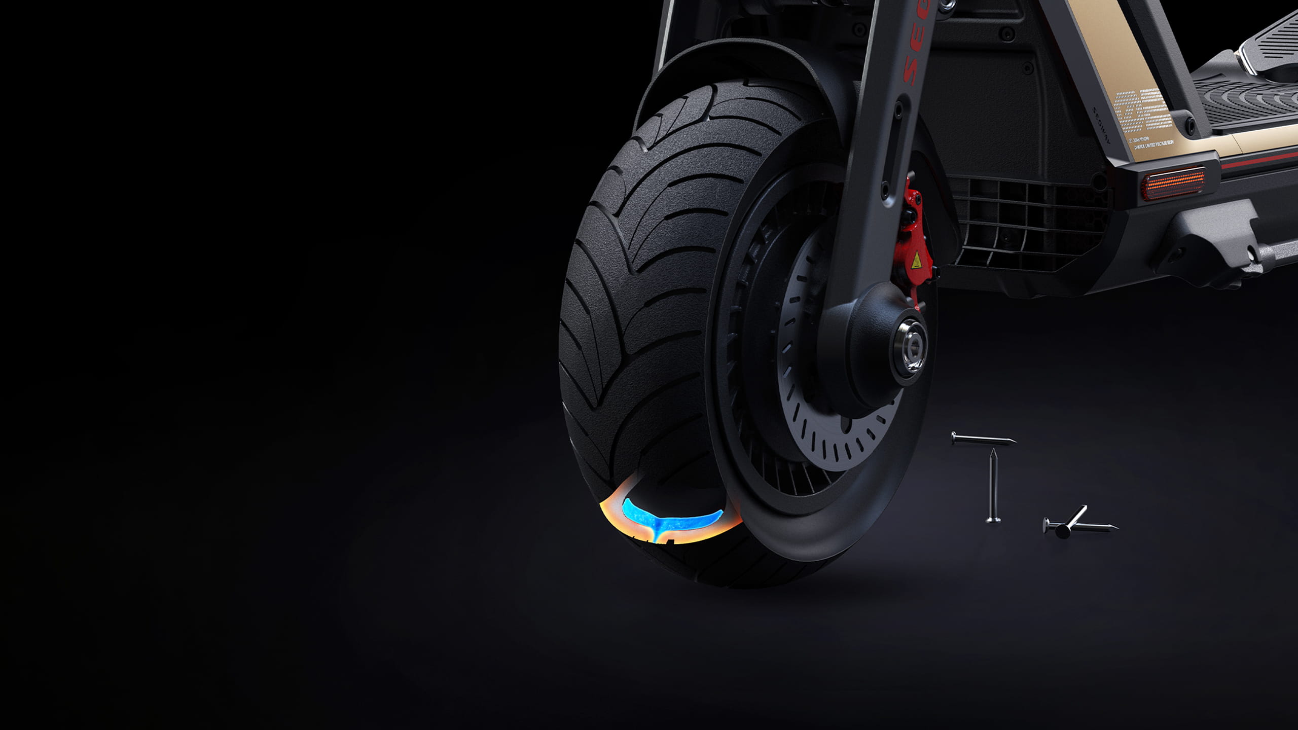 Шины Ninebot SuperScooter GT2 диаметром 11 дюймов со специальным гелем для самогерметизации