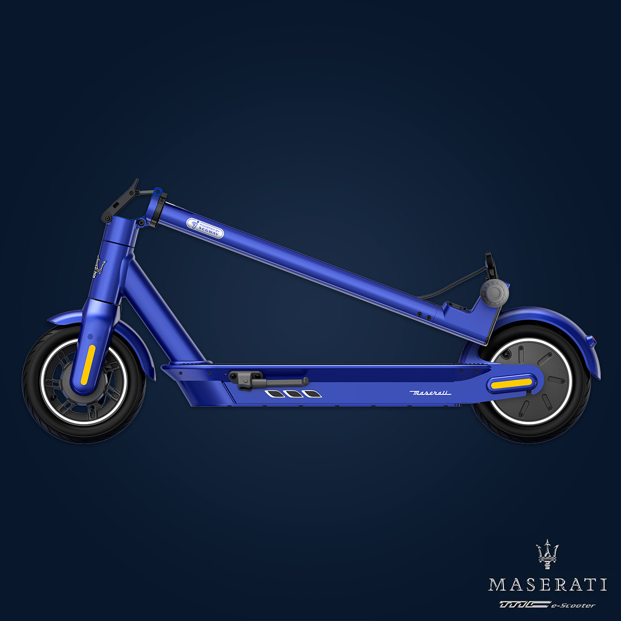 Складная конструкция электросамоката Ninebot KickScooter MAX G30 Maserati